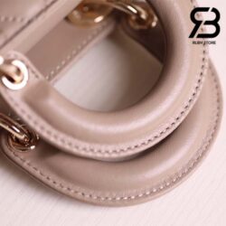 Túi Dior Lady D-Joy Micro Bag Caramel Beige Da Cừu 16CM Best Quality