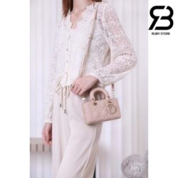 Túi Dior Lady D-Joy Micro Bag Rose Des Vents Da Cừu 16CM Best Quality
