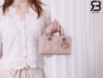 Túi Dior Lady D-Joy Micro Bag Rose Des Vents Da Cừu 16CM Best Quality