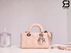 Túi Dior Lady D-Joy Micro Bag Rose Des Vents Da Cừu 16CM Best Quality