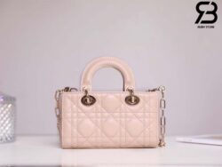 Túi Dior Lady D-Joy Micro Bag Rose Des Vents Da Cừu 16CM Best Quality