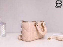 Túi Dior Lady D-Joy Micro Bag Rose Des Vents Da Cừu 16CM Best Quality