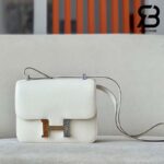 Túi Hermes Constance 24 Trắng Kem Nata Epsom Alligator Lizard Buckle Khâu Tay Best Quality