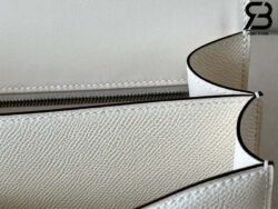 Túi Hermes Constance 24 Trắng Kem Nata Epsom Alligator Lizard Buckle Khâu Tay Best Quality