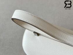 Túi Hermes Constance 24 Trắng Kem Nata Epsom Alligator Lizard Buckle Khâu Tay Best Quality