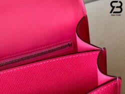 Túi Hermes Constance 24 Hồng Rose Mexico Epsom Alligator Lizard Buckle Khâu Tay Best Quality