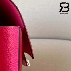 Túi Hermes Constance 24 Hồng Rose Mexico Epsom Alligator Lizard Buckle Khâu Tay Best Quality