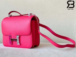 Túi Hermes Constance 24 Hồng Rose Mexico Epsom Alligator Lizard Buckle Khâu Tay Best Quality