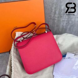 Túi Hermes Constance 24 Hồng Rose Mexico Epsom Alligator Lizard Buckle Khâu Tay Best Quality