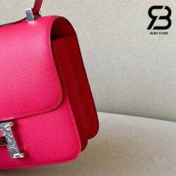 Túi Hermes Constance 24 Hồng Rose Mexico Epsom Alligator Lizard Buckle Khâu Tay Best Quality