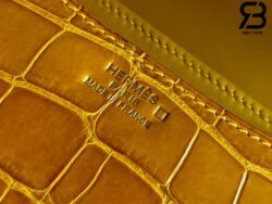 Túi Hermes Constance Mini 18 Vàng Jaune Ambre Shiny Alligator GHW Khâu Tay Best Quality