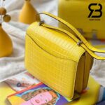 Túi Hermes Constance Mini 18 Vàng Mimosa Matte Alligator PHW Khâu Tay Best Quality