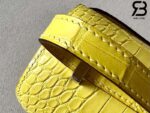 Túi Hermes Constance Mini 18 Vàng Mimosa Matte Alligator PHW Khâu Tay Best Quality