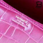Túi Hermes Constance Mini 18 Hồng Rose Mexico Shiny Alligator GHW Khâu Tay Best Quality
