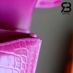 Túi Hermes Constance Mini 18 Hồng Rose Mexico Shiny Alligator GHW Khâu Tay Best Quality