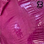 Túi Hermes Constance Mini 18 Hồng Rose Mexico Shiny Alligator GHW Khâu Tay Best Quality