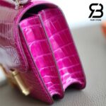 Túi Hermes Constance Mini 18 Hồng Rose Mexico Shiny Alligator GHW Khâu Tay Best Quality