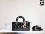 Túi Small Lady Dior D-Joy Bag Màu Đen Patent Da Bê 22CM Best Quality