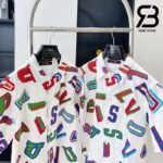 Áo LV x NBA Basketball Letters Overshirt White Best Quality