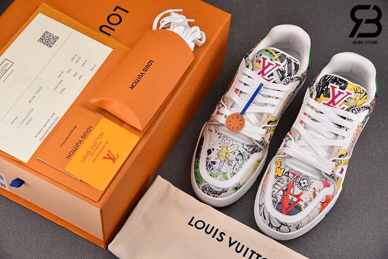 Giày Louis Vuitton Trainer Comic Motifs Multi Best Quality
