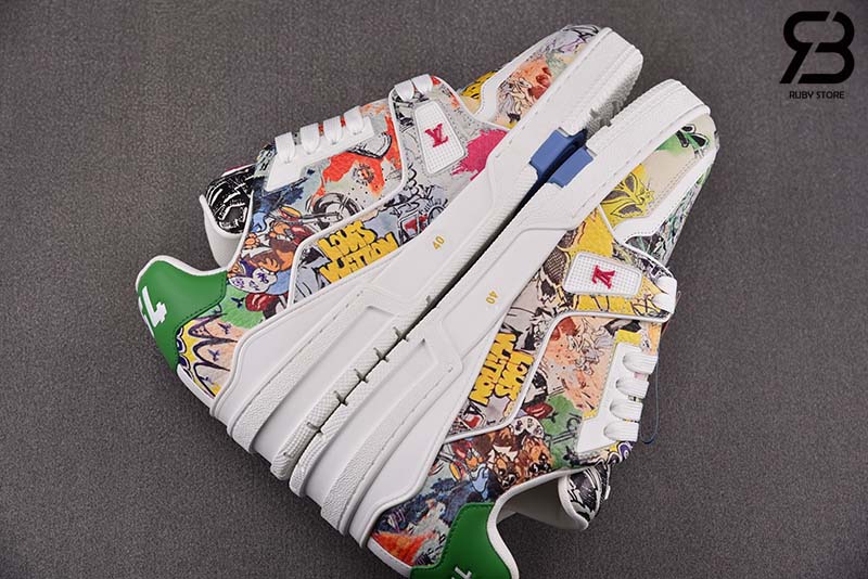 Giày Louis Vuitton Trainer Comic Motifs Multi Best Quality