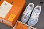 Giày Louis Vuitton Trainer Blue Stripe Monogram Best Quality
