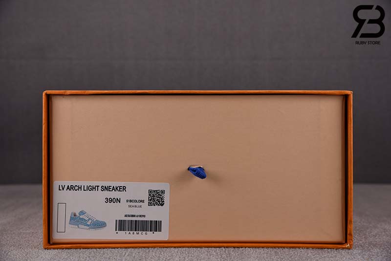 Giày Louis Vuitton Trainer Blue Stripe Monogram Best Quality