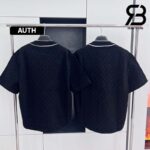 Áo LV Monogram Short-Sleeved Denim Shirt Best Quality