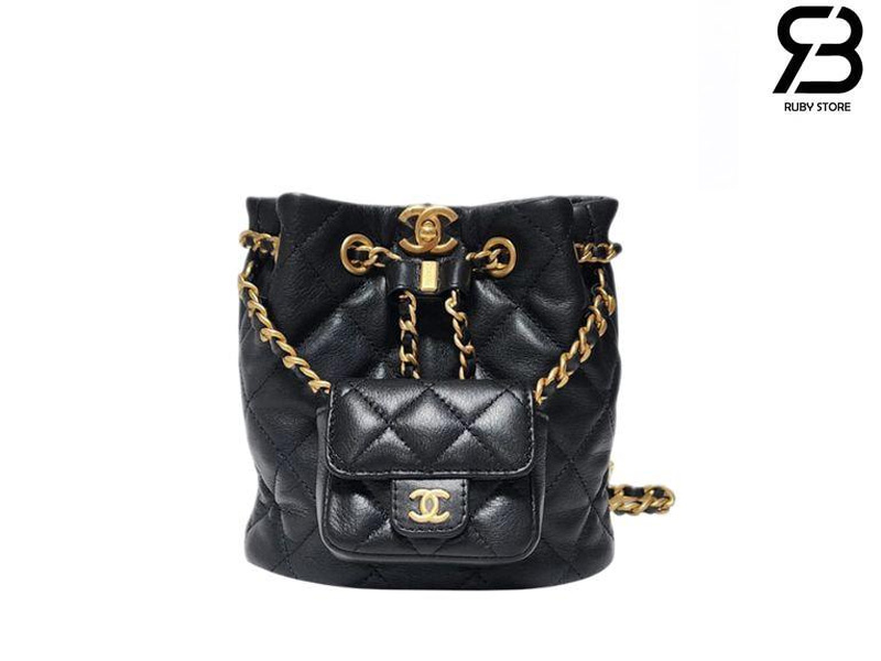 Ba Lô Chanel 23 Small Backpack Cargo Pocket Màu Đen Da Calfskin GHW Best Quality