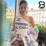 Áo Chanel Jennie 23SS Mini Dress Tweed White Multicolor Best Quality