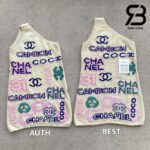 Áo Chanel Jennie 23SS Mini Dress Tweed White Multicolor Best Quality