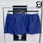 Quần LV x YK Monogram Faces Swim Shorts Blue Best Quality