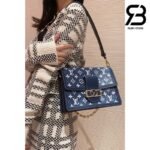 Túi LV Dauphine MM Monogram Xanh Navy Denim Best Quality