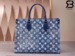 Túi LV Onthego MM Tote Bag Xanh Navy Denim Best Quality