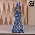 Túi LV Onthego MM Tote Bag Xanh Navy Denim Best Quality