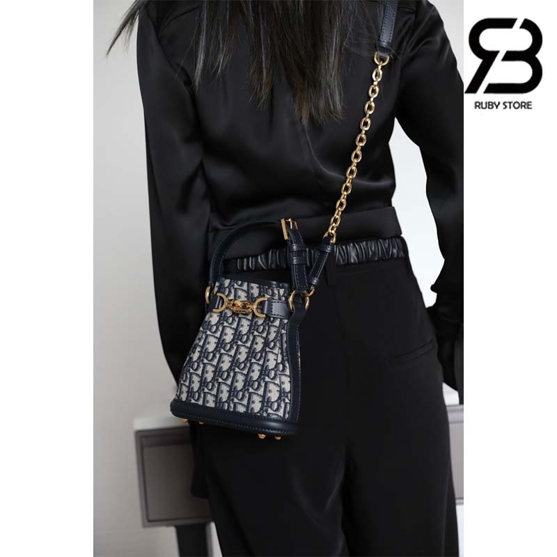Túi Small C'est Dior Bag Blue Oblique Best Quality
