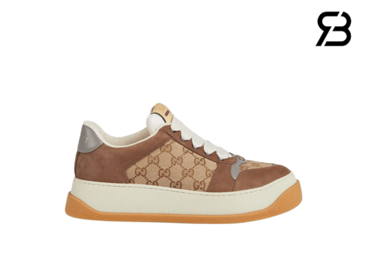 Giay-Gucci-Screener-Sneaker (6) Giày Gucci Screener Sneaker Beige And Ebony Original GG Canvas 750048 FAB39 9754 - Ảnh 1