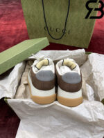 Giày Gucci Screener Sneaker Beige And Ebony Original GG Canvas 750048 FAB39 9754 - Ảnh 9