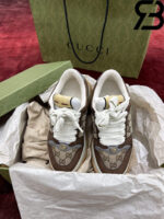 Giày Gucci Screener Sneaker Beige And Ebony Original GG Canvas 750048 FAB39 9754 - Ảnh 3