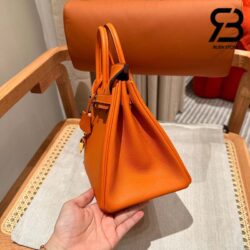 Túi Hermes Birkin 25 Cam Orangre Da Epsom GHW Best Quality