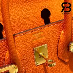 Túi Hermes Birkin 25 Cam Orangre Da Epsom GHW Best Quality