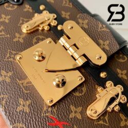 Túi LV Petite Malle Capitale Monogram Nâu Đen Lót Da Cừu Best Quality