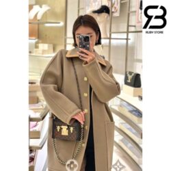 Túi LV Petite Malle Capitale Monogram Nâu Đen Lót Da Cừu Best Quality