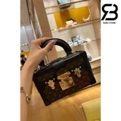 Túi LV Petite Malle Capitale Monogram Nâu Đen Lót Da Cừu Best Quality