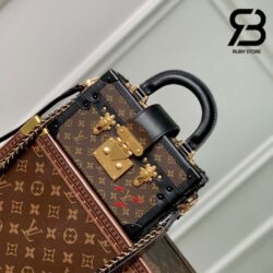 Túi LV Petite Malle Capitale Monogram Nâu Đen Lót Da Cừu Best Quality
