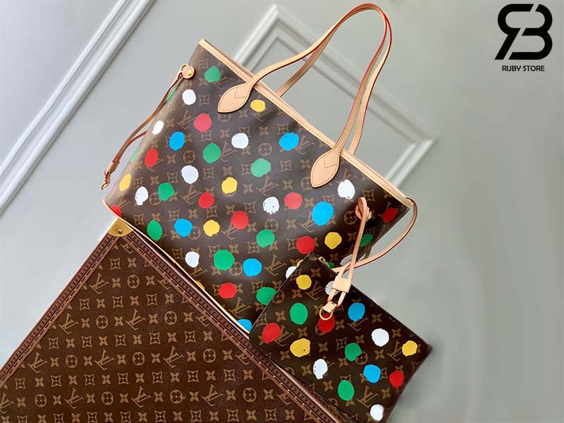 tui-lv-x-yk-neverfull-mm-monogram-multicolor-dots-best-quality Túi LV x YK Neverfull MM Monogram Multicolor Dots Best Quality