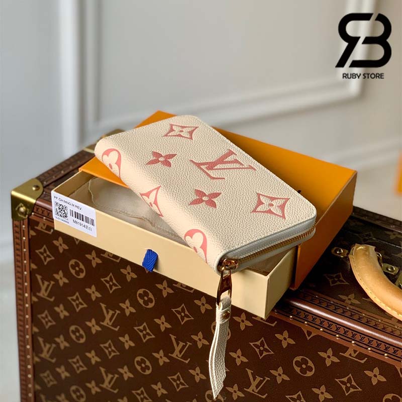 Ví LV x YK Zippy Wallet Bicolor Crème Rose Trianon Best Quality