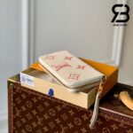Ví LV x YK Zippy Wallet Bicolor Crème Rose Trianon Best Quality
