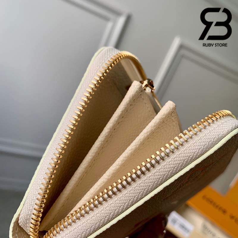 Ví LV x YK Zippy Wallet Bicolor Crème Rose Trianon Best Quality