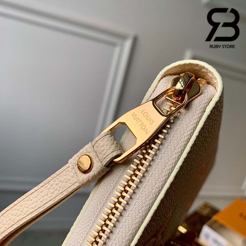Ví LV x YK Zippy Wallet Bicolor Crème Rose Trianon Best Quality